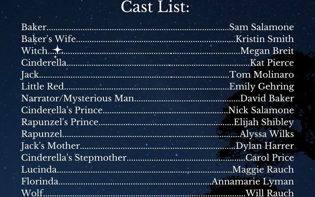 A photo of the cast list