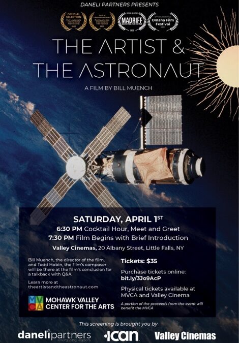 THE ARTIST & THE ASTRONAUT – APRIL 1, 6:30PM AT VALLEY CINEMA